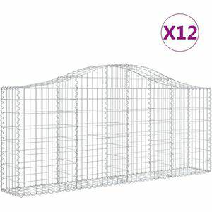 Schanskorven vidaXL VidaXL Schanskorven 12 st gewelfd 200x30x80/100 cm ijzer