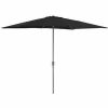 ACAZA staande Parasol in aluminium Stokparasol van 200x300 cm zwart ACAZA Parasols