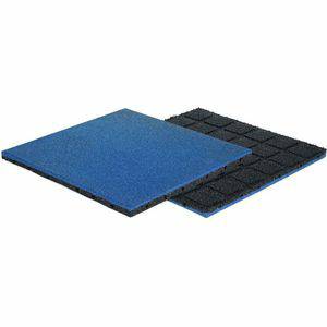 Rubber tegel met pen en gat verbinding 50 x 50 cm 55 mm dik Blauw Tuintegels