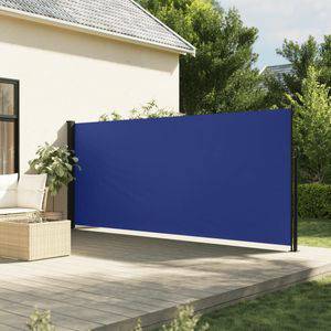 VidaXL Windscherm uittrekbaar 180x500 cm blauw vidaXL Tuinschermen